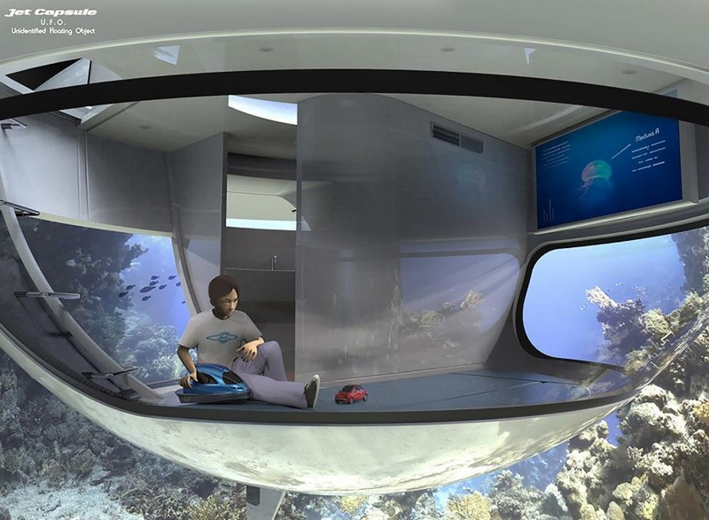 SeaJetCapsule UFO is intended for living floating house