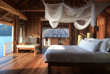 Sexiest Hotel Bedroom in the World evokes the notion of a castaway romance