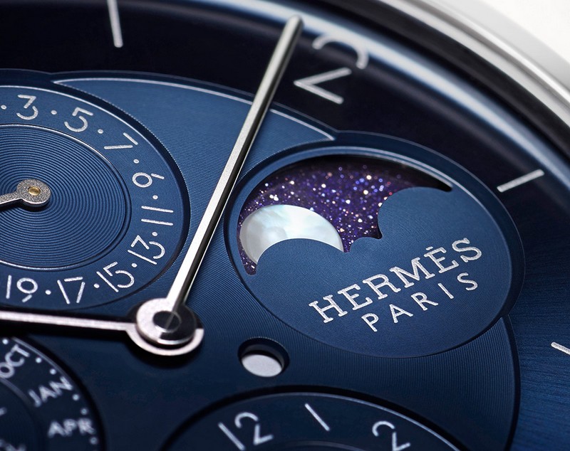 Slim d'Hermès Quantième Perpétuel Platine watch - 2017 Baselworld