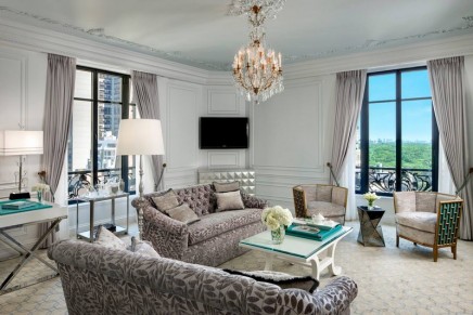 What’s not to love about Tiffany Blue and a Central Park view? Tiffany Suite — at The St. Regis New York.