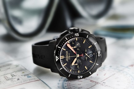 The Alpina Seastrong Diver 300 Black Chronograph Big Date