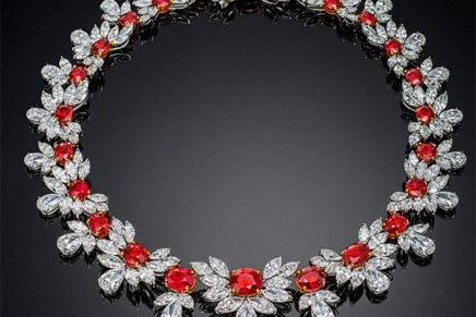 This $35-million necklace set with rare Burmese rubies is making a lot of noise