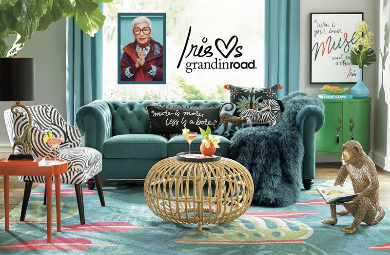 The legendary Iris Apfel and online retailer grandinroad launch exclusive home collection, Iris Loves grandinroad.