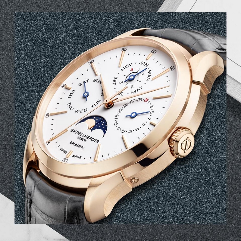 New Baume et Mercier Clifton Baumatic Perpetual Calendar timepiece ...