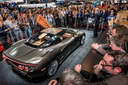 The unveiling of the Spyker C8 Preliator – third-generation sports car from Spyker