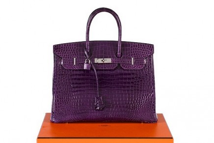 An amethyst Birkin estimated at £22,000 is leading Sotheby’s Hermès Handbags sale