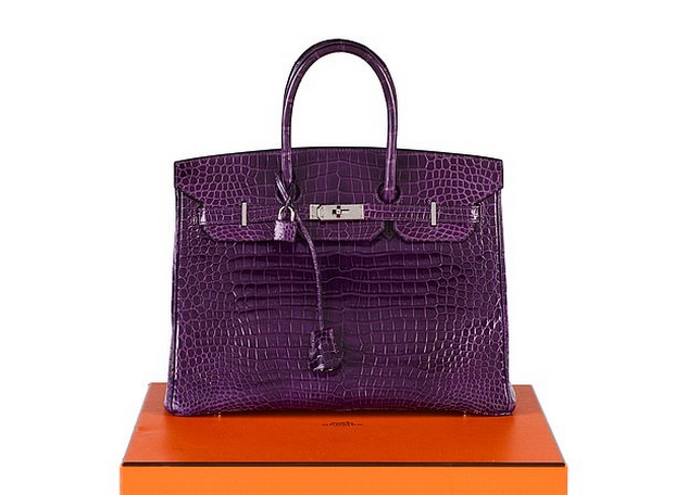 purple crocodile birkin bag