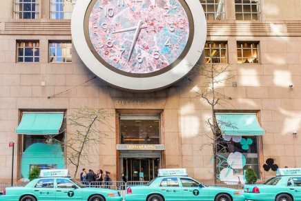 “Tiffany Paper Flowers” explores a bright Tiffany Blue New York