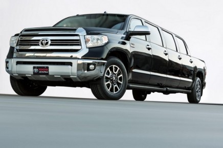 Toyota definitely goes to a new extreme with the Tundrasine limo pickup