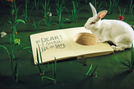 How do you make a rabbit disappear into a notebook? Tumble down the rabbit hole in Alice in Paperland