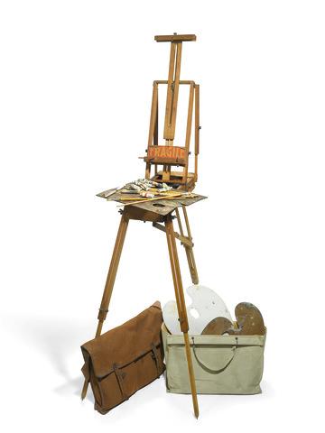 Vivien's canvas artist's bag and easel