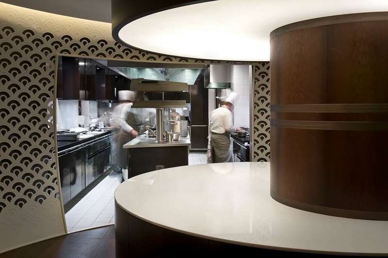 Yannick Alleno 1947 restaurant in Courchevel awarded three stars in 2017 MICHELIN guide France- the kitchen