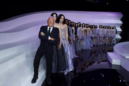 Armani Privé: lilac blooms on Giorgio’s couture catwalk