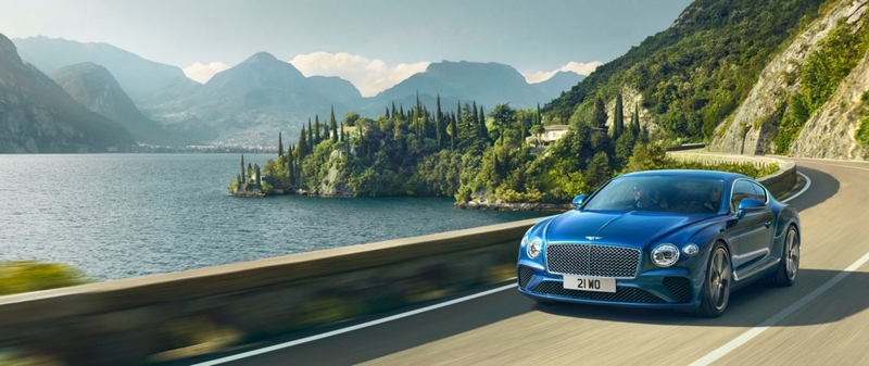 bentley continental GT on the road