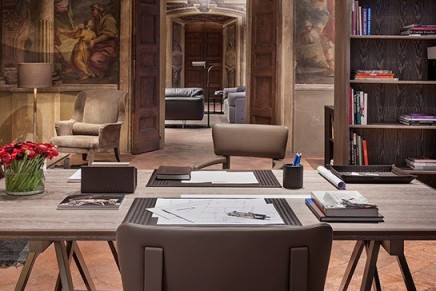 Bottega Veneta’s first homeware boutique opened in the 18th-century Palazzo Gallarati Scotti 