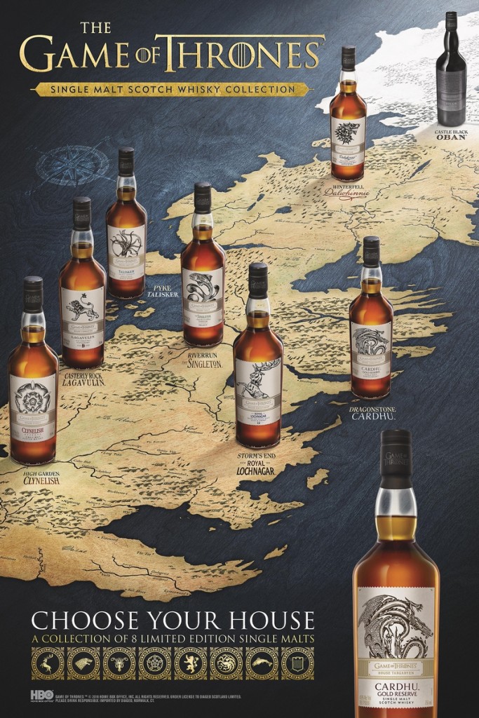 game of thrones whisky collection - choose your house