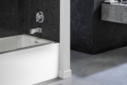 Linea by Jacuzzi Luxury Bath – Minimalist skirted design with sleek linear overflow