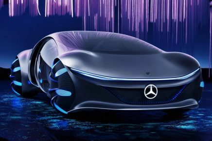 Part dinosaur, part Mars bar … it’s the Avatar-inspired Mercedes-Benz!