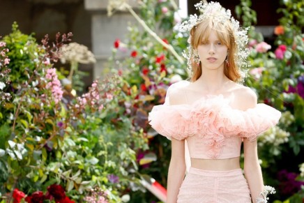 Haute couture fashion week gets pastels, petals and pinkness