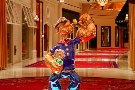 The $28.2 million Popeye by Jeff Koons debuts on public display