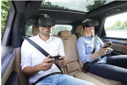 What entertainment could look like in the future for passengers in a Porsche