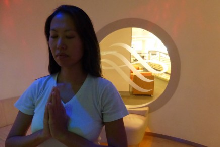 Perfect pre-flight relaxation: pop-up yoga studio at Heathrow lounge